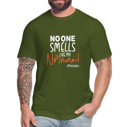 No One Smells Like my Norman W Unisex Jersey T-Shirt by Bella + Canvas - olive