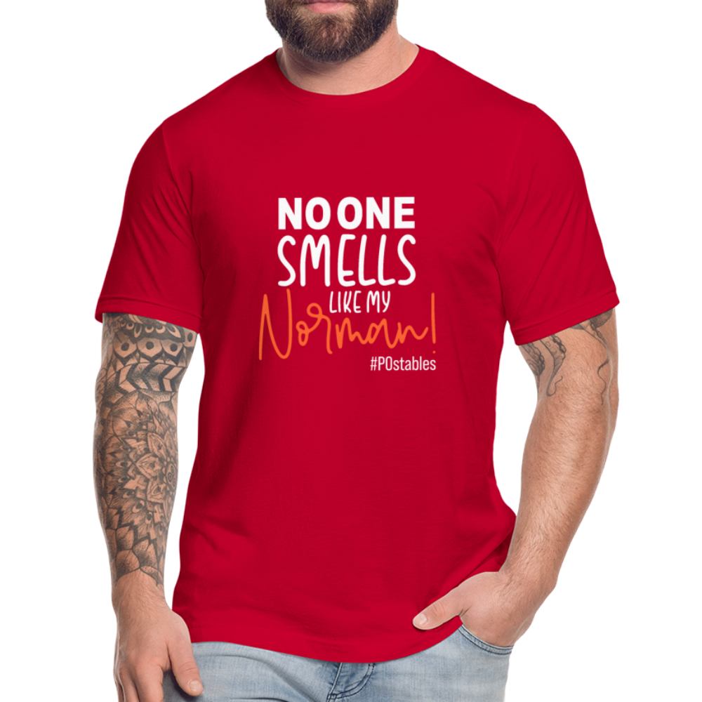No One Smells Like my Norman W Unisex Jersey T-Shirt by Bella + Canvas - red
