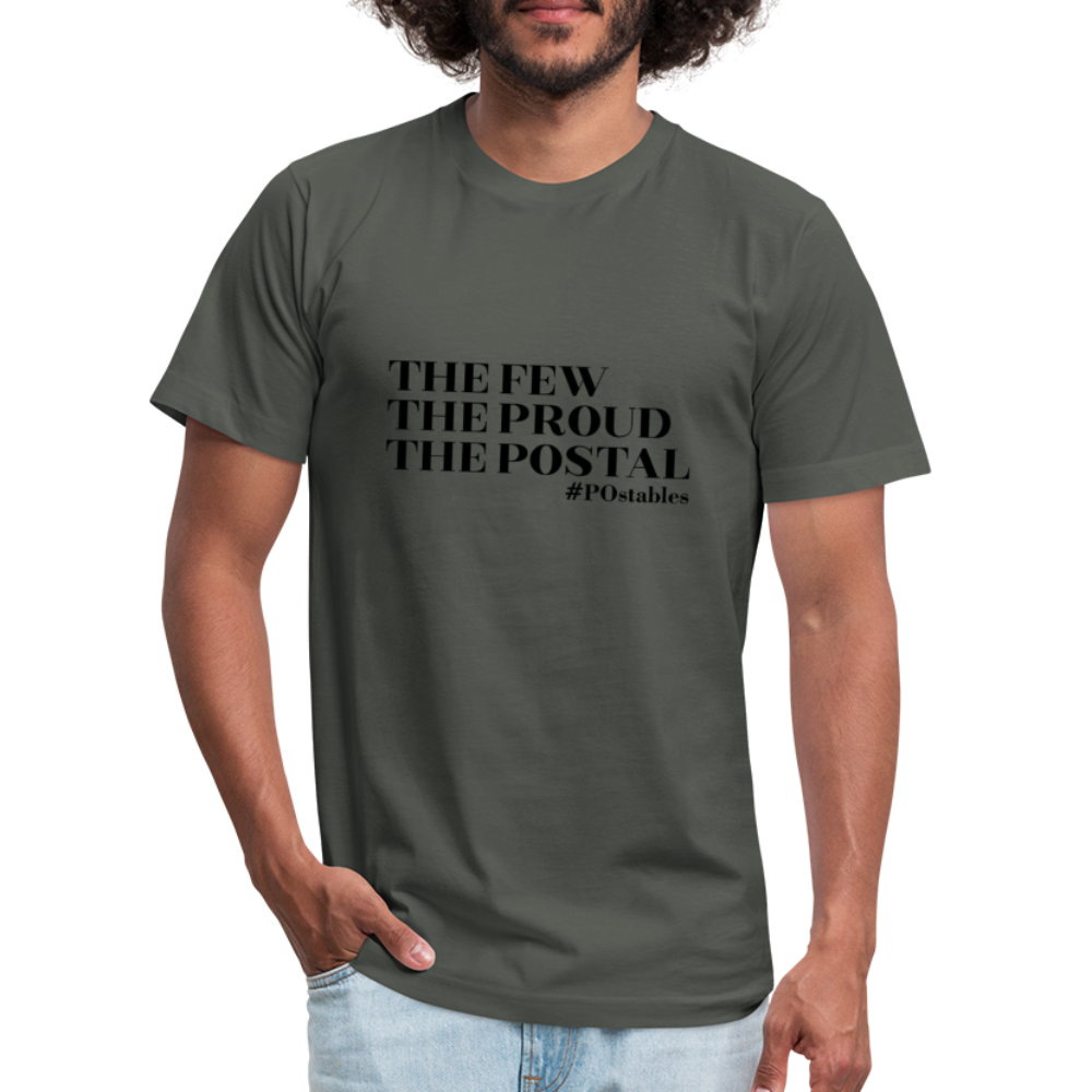 The Few The Proud The Postal B Unisex Jersey T-Shirt by Bella + Canvas - asphalt