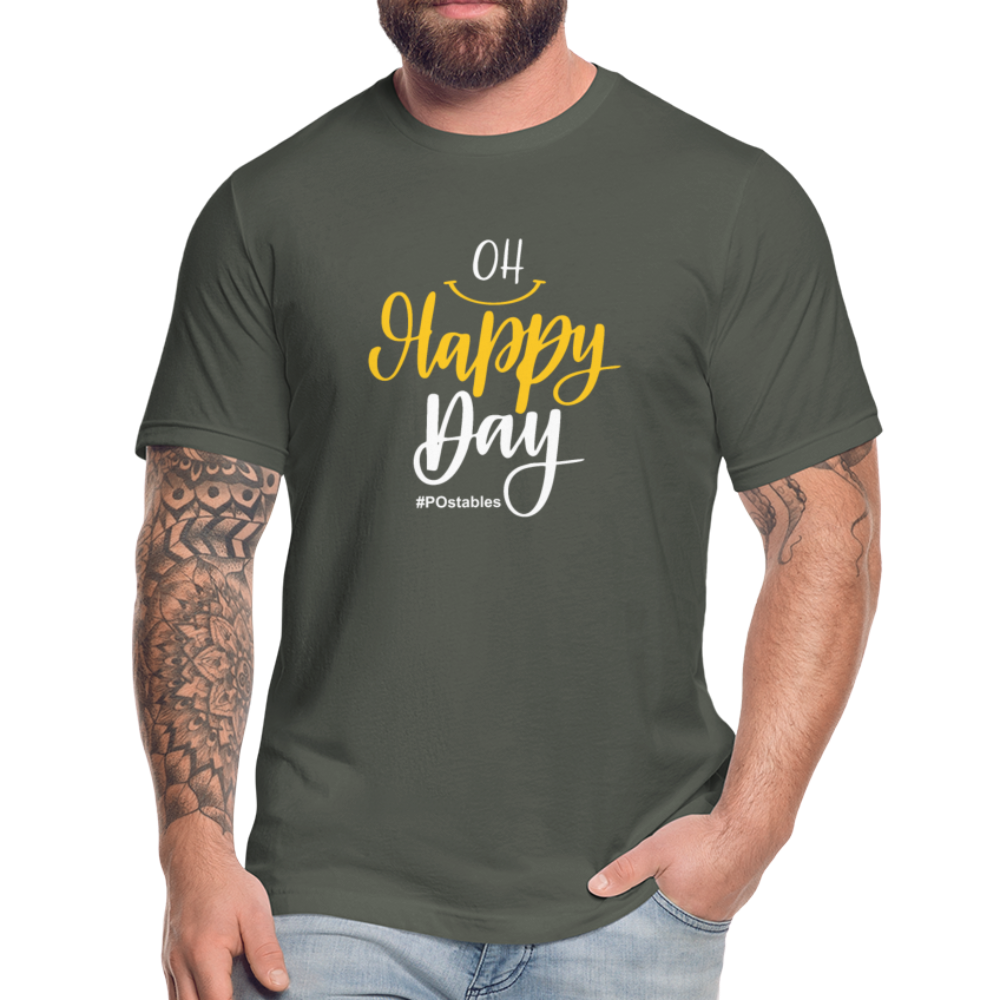 Oh Happy Day W Unisex Jersey T-Shirt by Bella + Canvas - asphalt