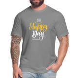 Oh Happy Day W Unisex Jersey T-Shirt by Bella + Canvas - slate