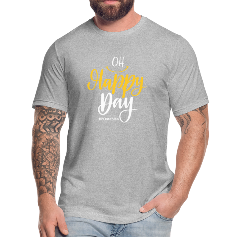 Oh Happy Day W Unisex Jersey T-Shirt by Bella + Canvas - heather gray