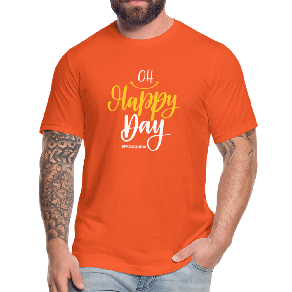 Oh Happy Day W Unisex Jersey T-Shirt by Bella + Canvas - orange