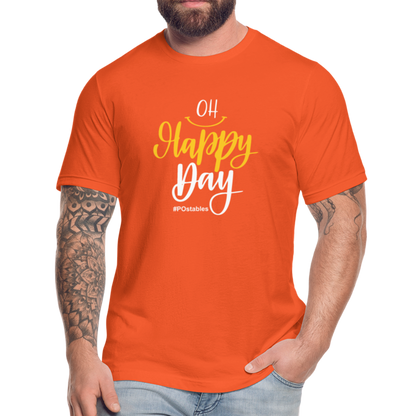 Oh Happy Day W Unisex Jersey T-Shirt by Bella + Canvas - orange
