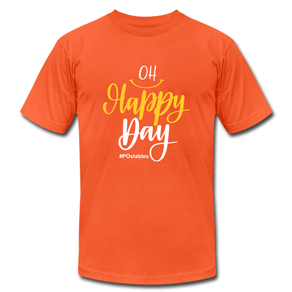 Oh Happy Day W Unisex Jersey T-Shirt by Bella + Canvas - orange