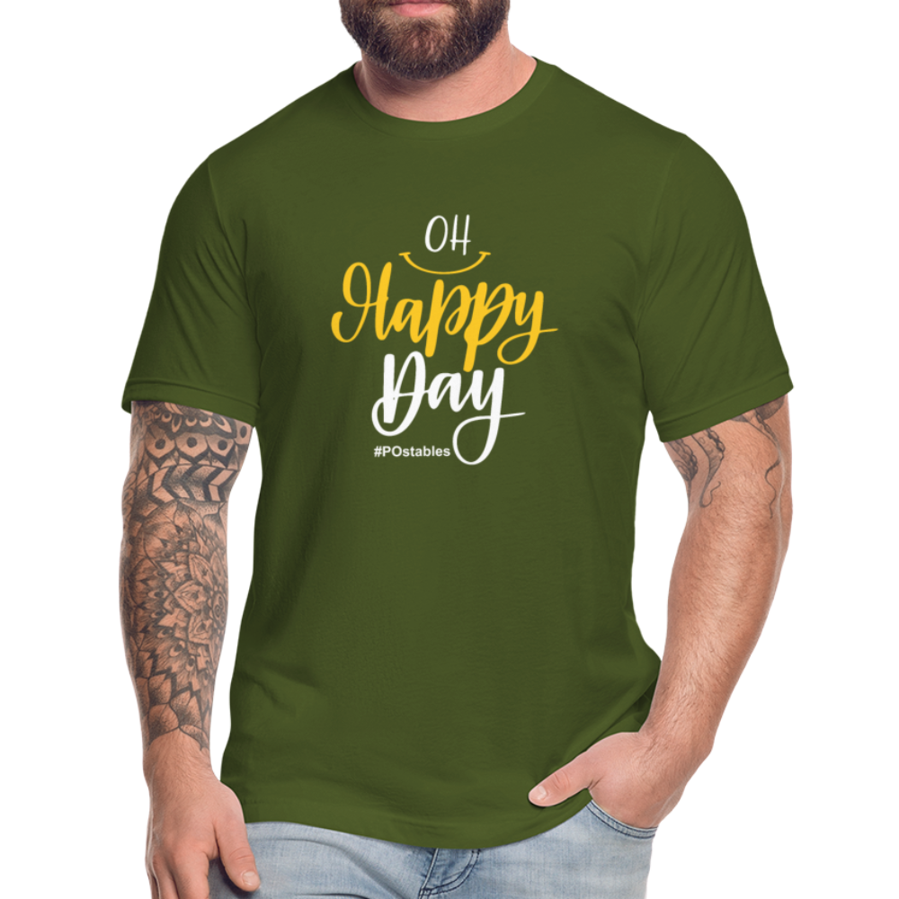 Oh Happy Day W Unisex Jersey T-Shirt by Bella + Canvas - olive