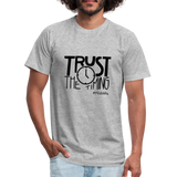 Trust The Timing B Unisex Jersey T-Shirt by Bella + Canvas - heather gray