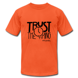 Trust The Timing B Unisex Jersey T-Shirt by Bella + Canvas - orange
