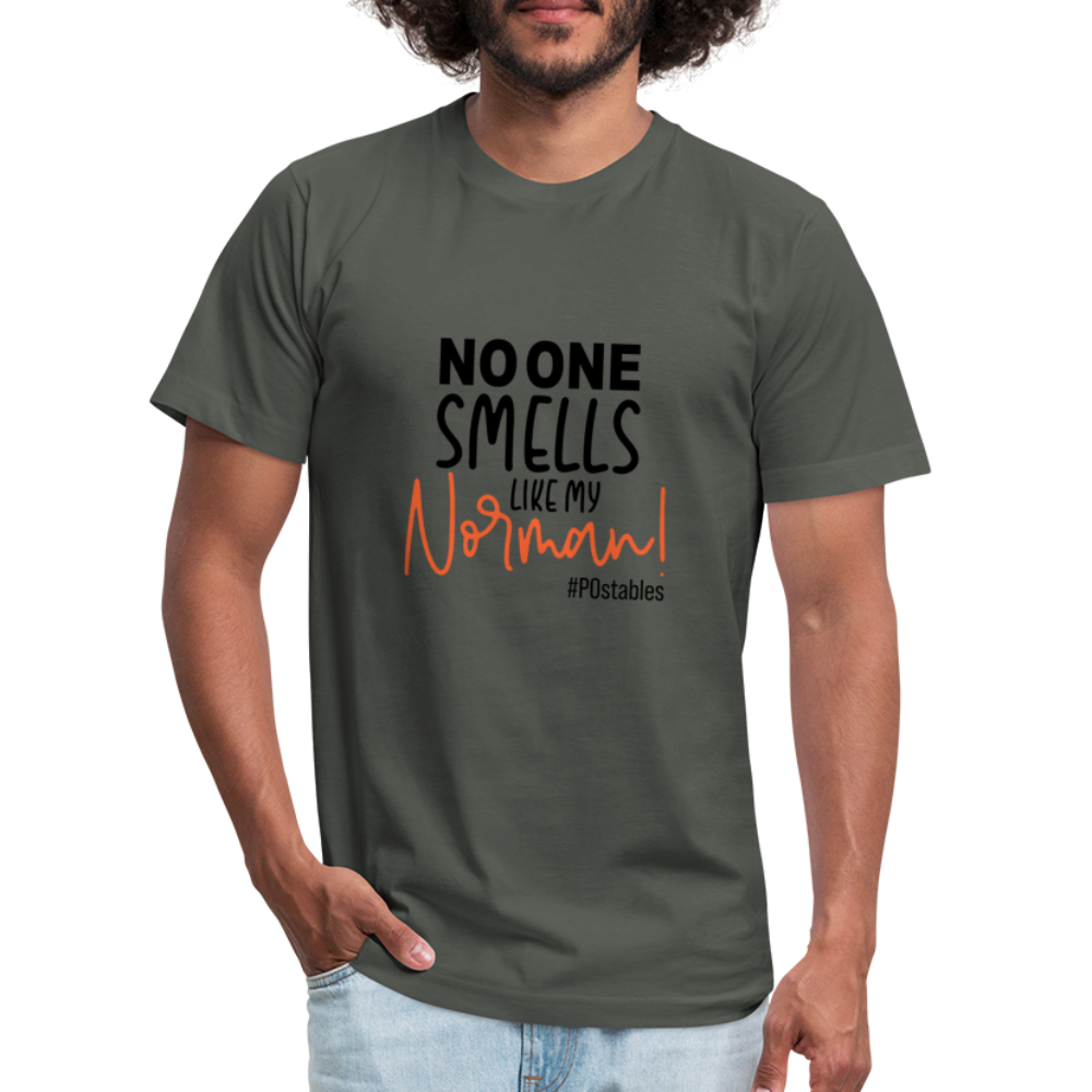 No One Smells Like my Norman B Unisex Jersey T-Shirt by Bella + Canvas - asphalt