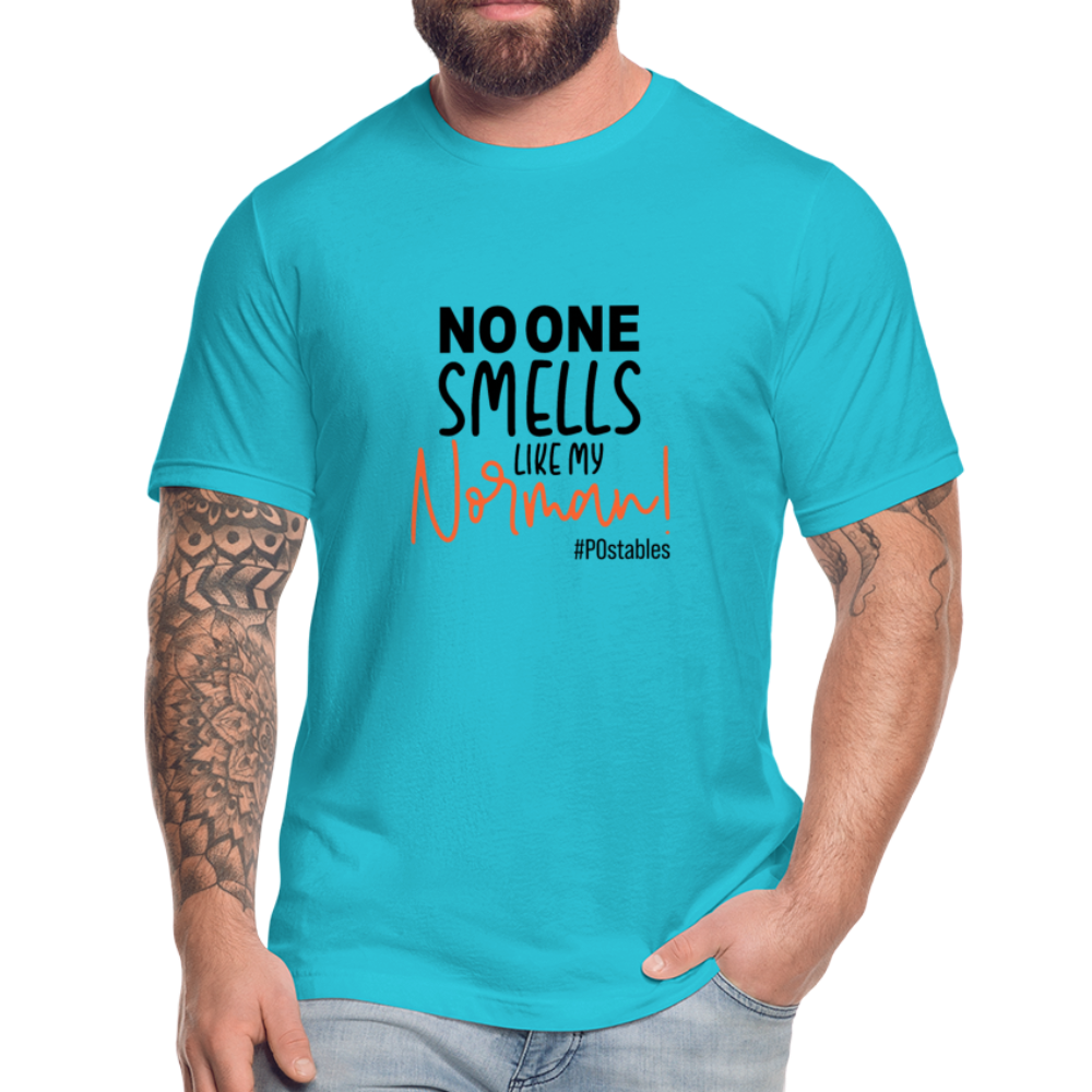 No One Smells Like my Norman B Unisex Jersey T-Shirt by Bella + Canvas - turquoise