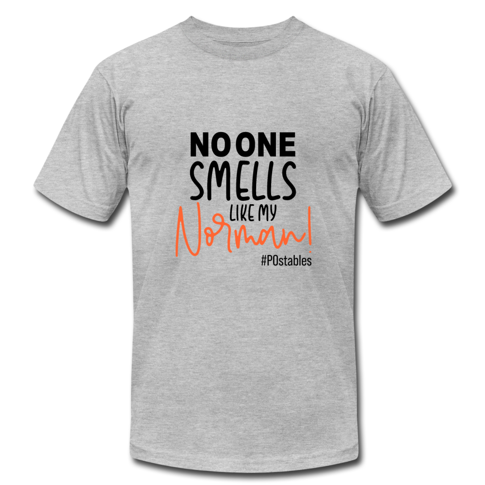 No One Smells Like my Norman B Unisex Jersey T-Shirt by Bella + Canvas - heather gray