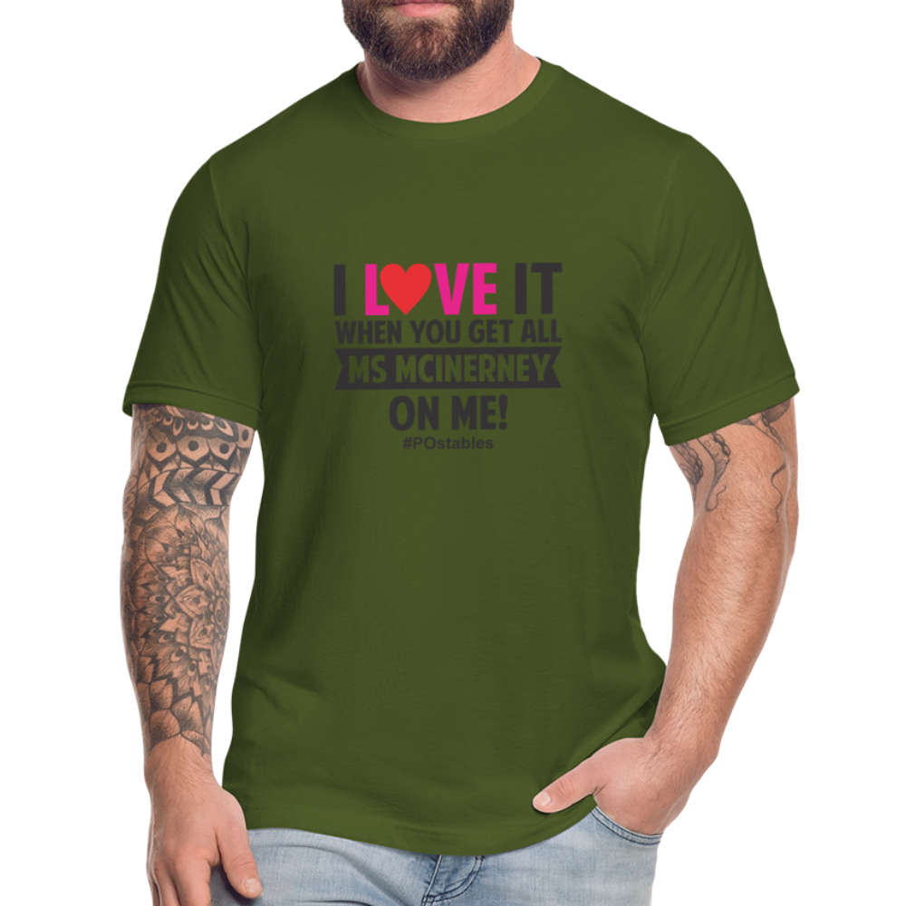 I love it when you get all Ms McInerney on me!  B Unisex Jersey T-Shirt by Bella + Canvas - olive