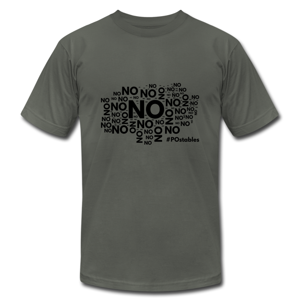 No No NO Unisex Jersey T-Shirt by Bella + Canvas - asphalt