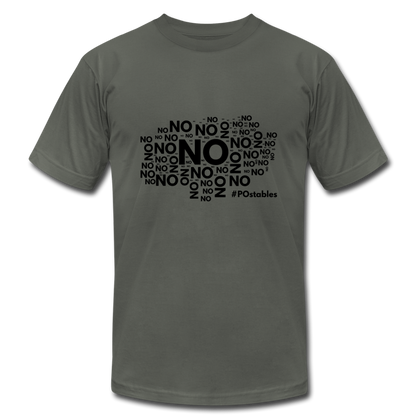 No No NO Unisex Jersey T-Shirt by Bella + Canvas - asphalt