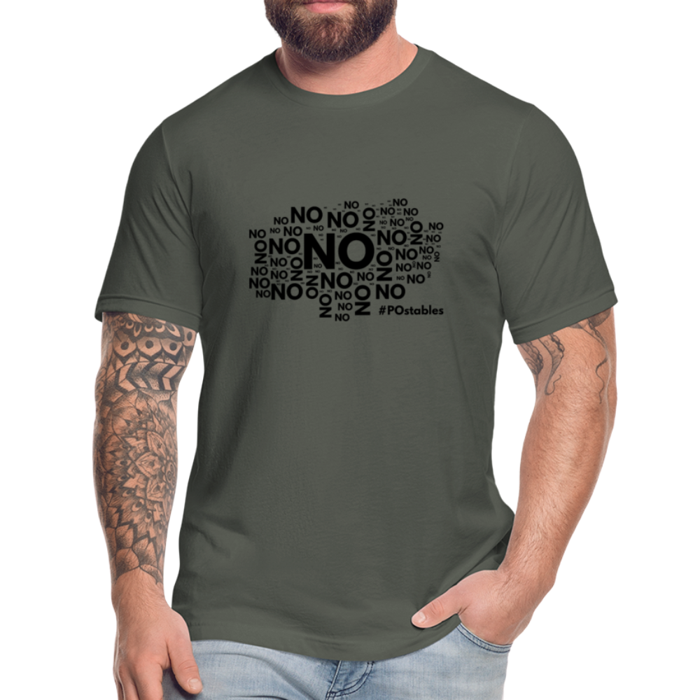 No No NO Unisex Jersey T-Shirt by Bella + Canvas - asphalt