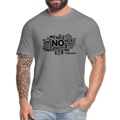 No No NO Unisex Jersey T-Shirt by Bella + Canvas - slate