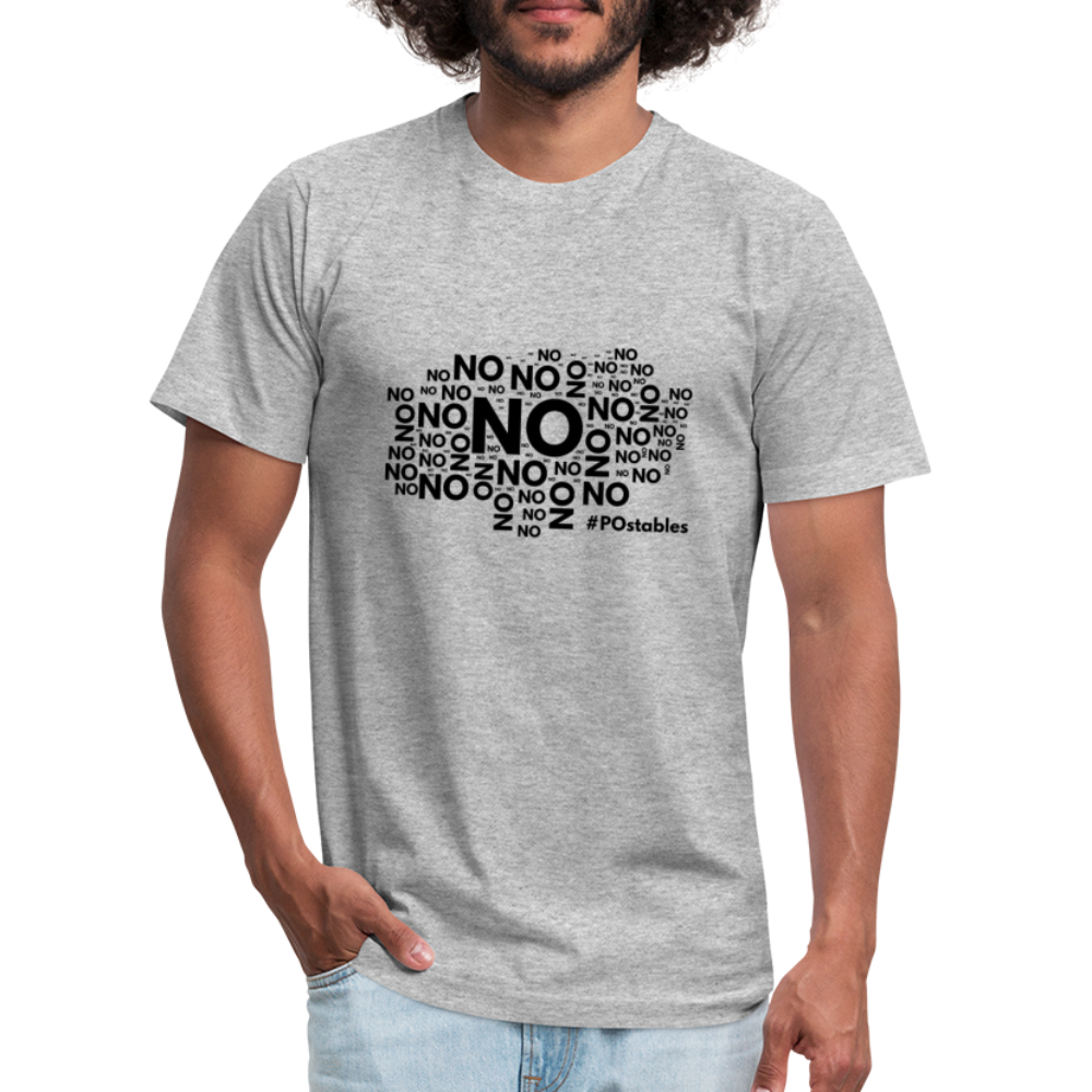 No No NO Unisex Jersey T-Shirt by Bella + Canvas - heather gray
