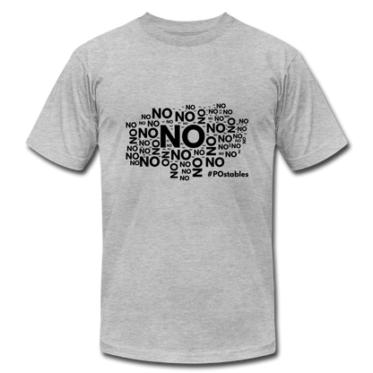 No No NO Unisex Jersey T-Shirt by Bella + Canvas - heather gray