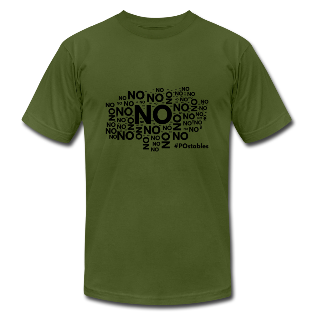 No No NO Unisex Jersey T-Shirt by Bella + Canvas - olive