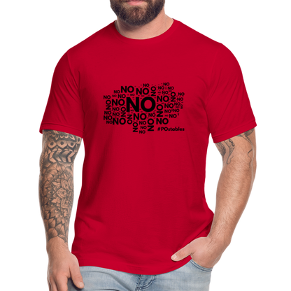 No No NO Unisex Jersey T-Shirt by Bella + Canvas - red