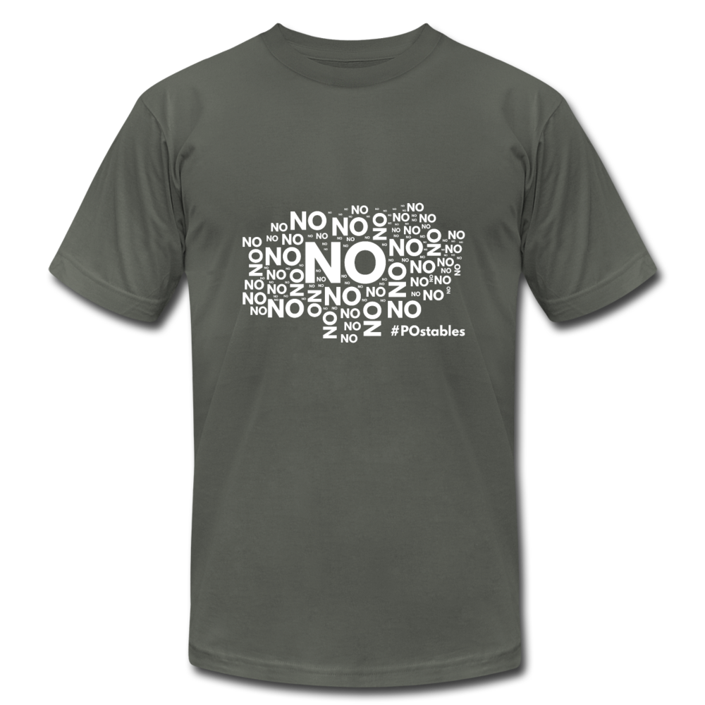 No No NO Unisex Jersey T-Shirt by Bella + Canvas - asphalt