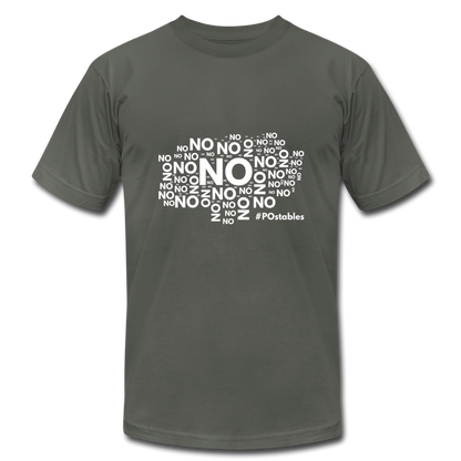 No No NO Unisex Jersey T-Shirt by Bella + Canvas - asphalt