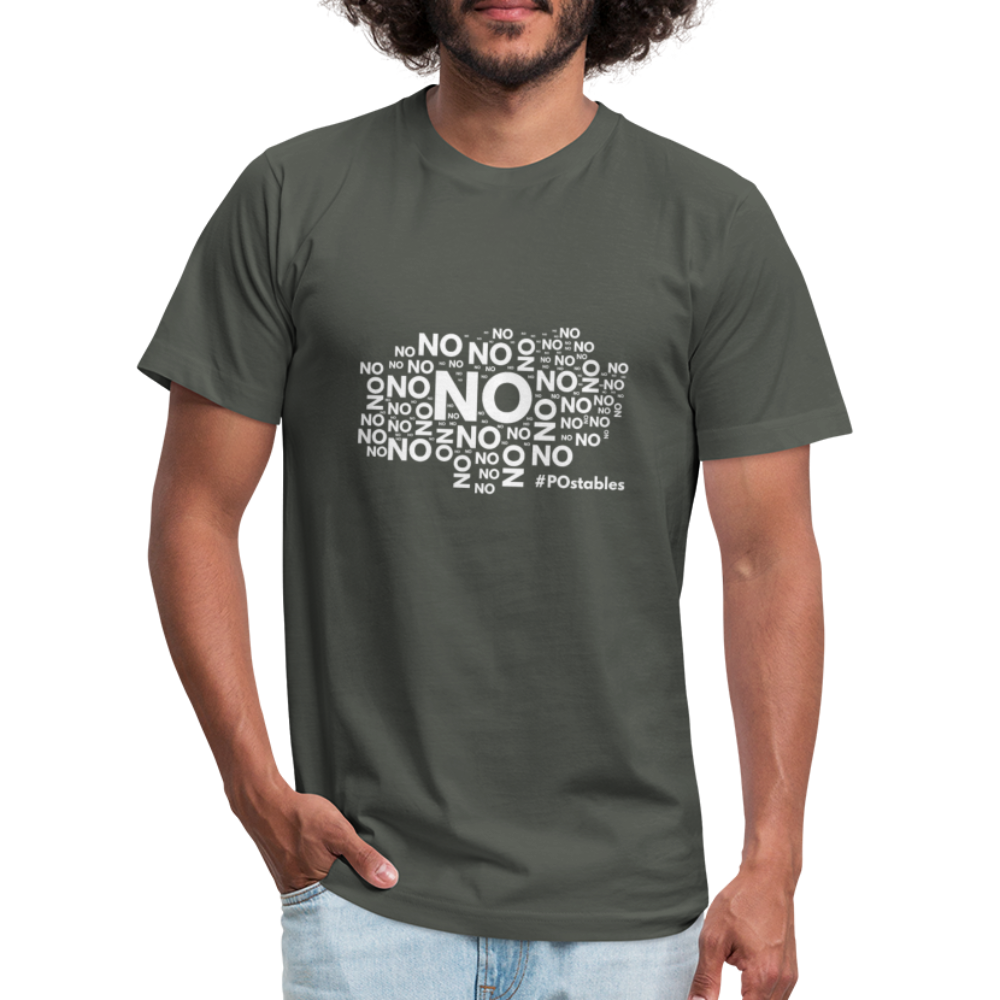 No No NO Unisex Jersey T-Shirt by Bella + Canvas - asphalt