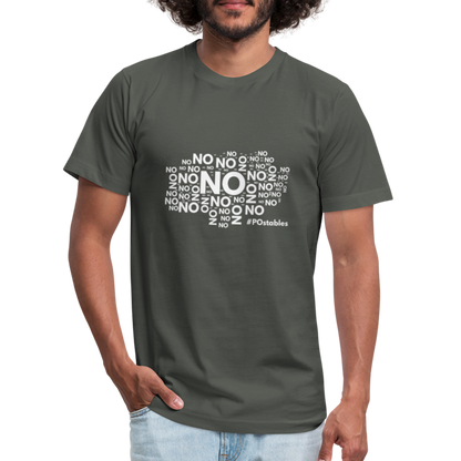 No No NO Unisex Jersey T-Shirt by Bella + Canvas - asphalt