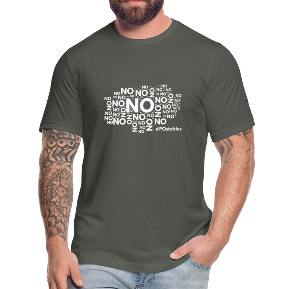 No No NO Unisex Jersey T-Shirt by Bella + Canvas - asphalt