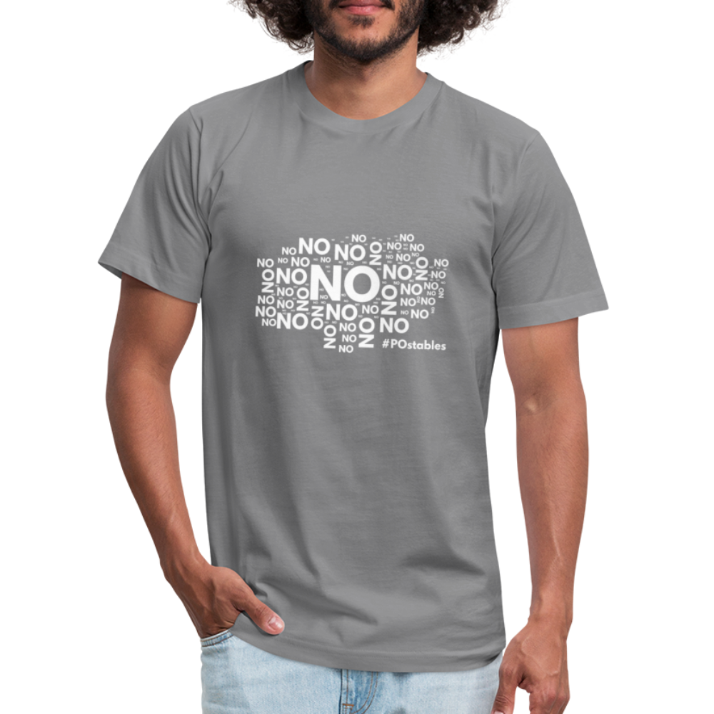 No No NO Unisex Jersey T-Shirt by Bella + Canvas - slate