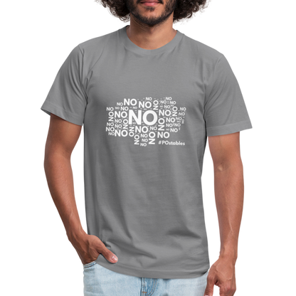 No No NO Unisex Jersey T-Shirt by Bella + Canvas - slate