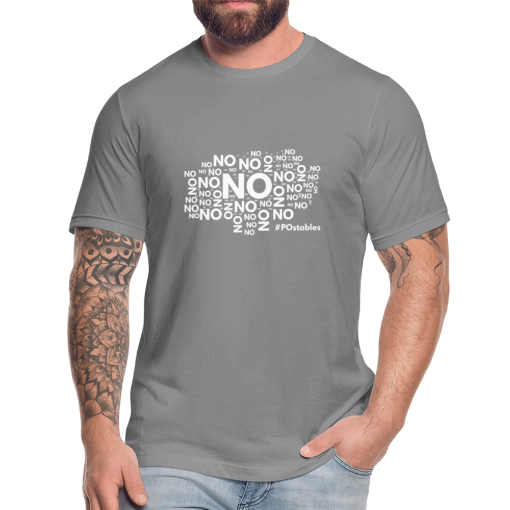 No No NO Unisex Jersey T-Shirt by Bella + Canvas - slate