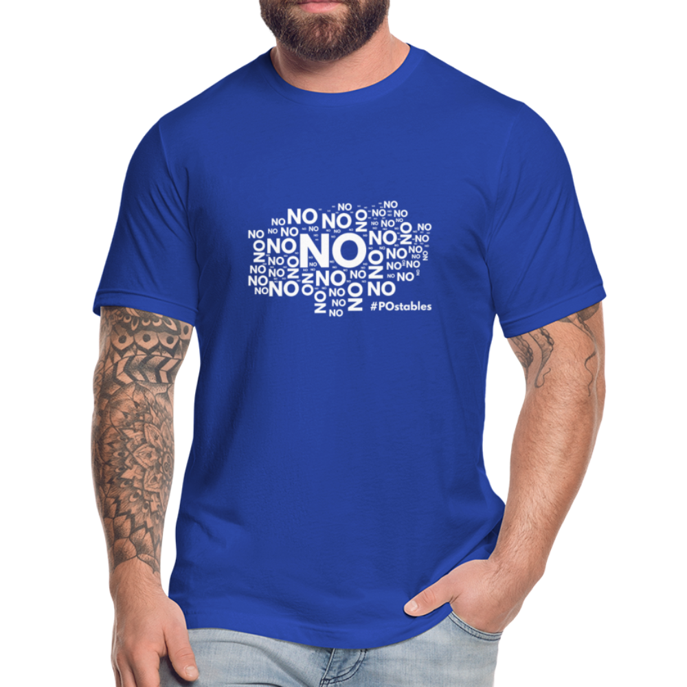 No No NO Unisex Jersey T-Shirt by Bella + Canvas - royal blue