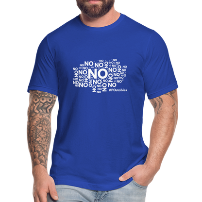 No No NO Unisex Jersey T-Shirt by Bella + Canvas - royal blue