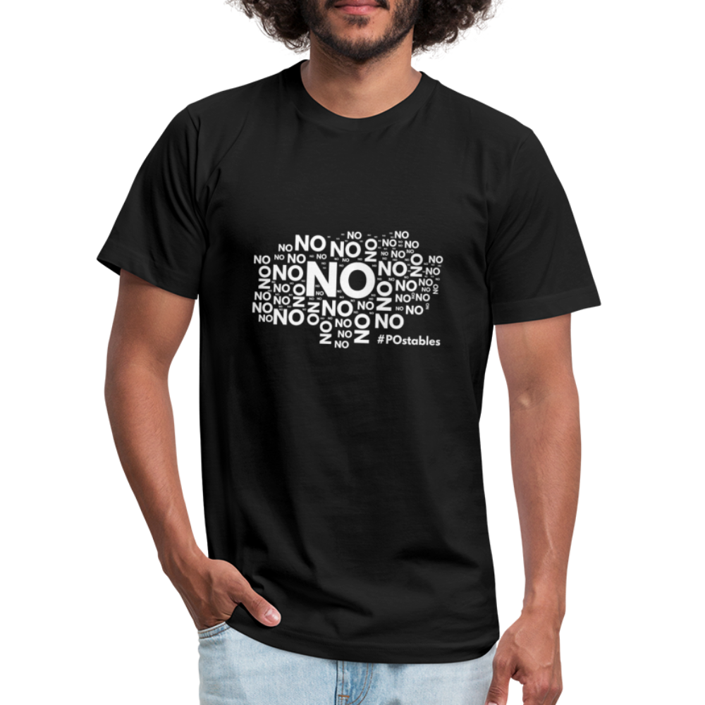 No No NO Unisex Jersey T-Shirt by Bella + Canvas - black