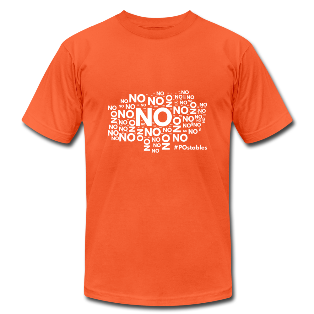 No No NO Unisex Jersey T-Shirt by Bella + Canvas - orange