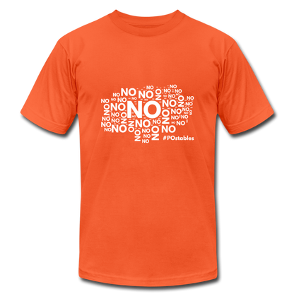 No No NO Unisex Jersey T-Shirt by Bella + Canvas - orange