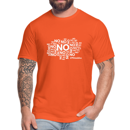 No No NO Unisex Jersey T-Shirt by Bella + Canvas - orange