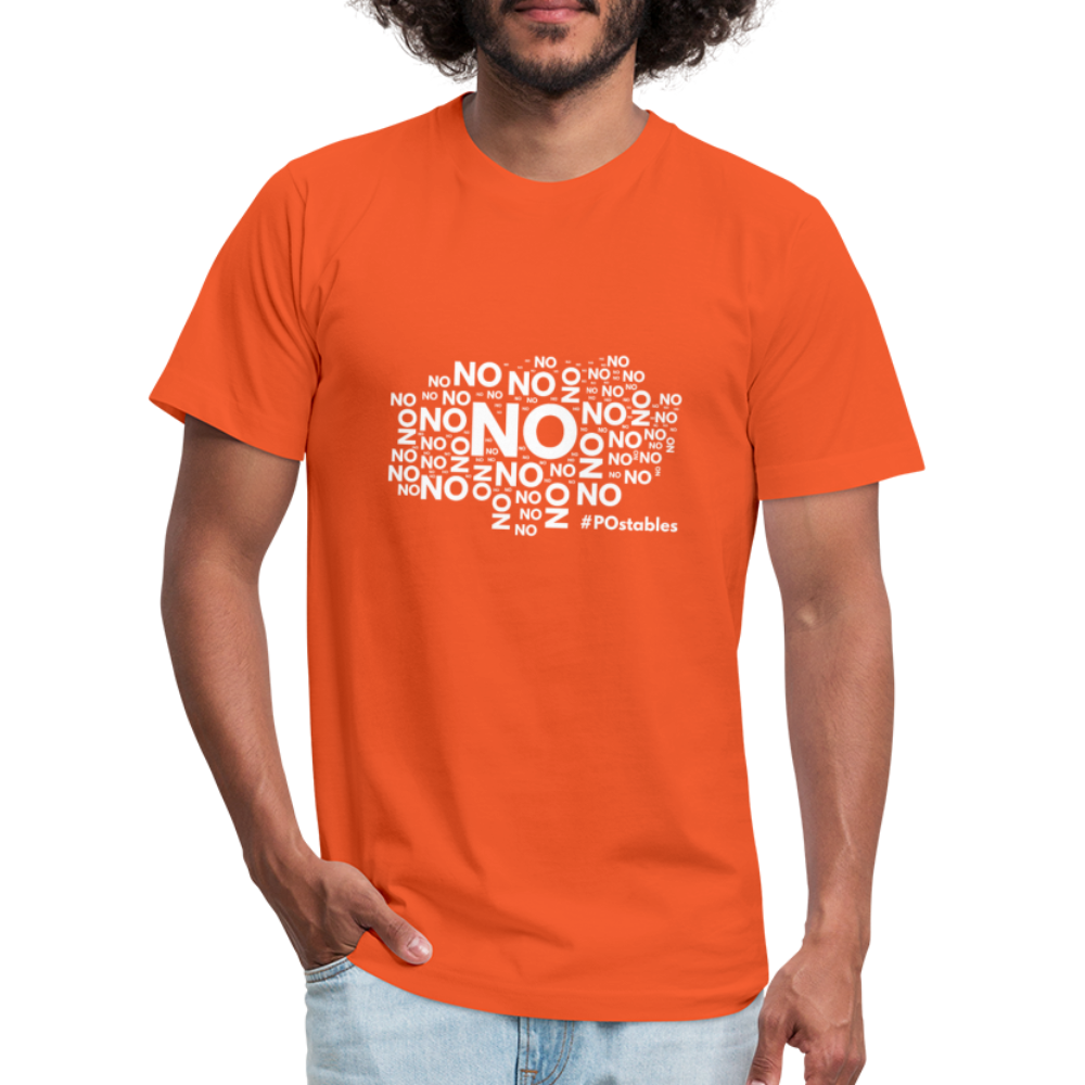 No No NO Unisex Jersey T-Shirt by Bella + Canvas - orange