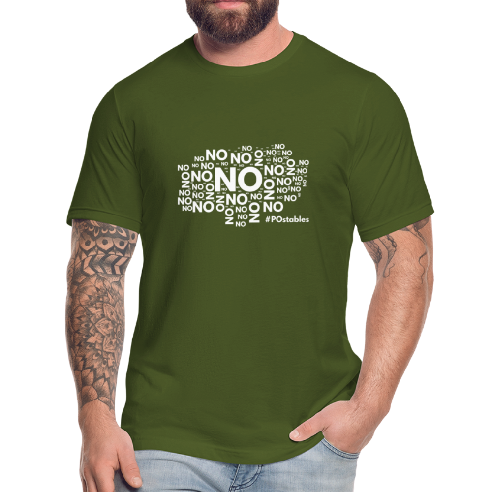 No No NO Unisex Jersey T-Shirt by Bella + Canvas - olive