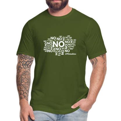 No No NO Unisex Jersey T-Shirt by Bella + Canvas - olive