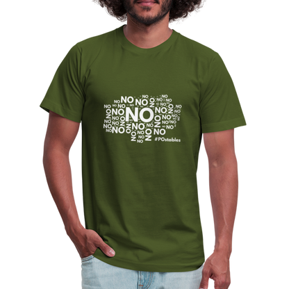 No No NO Unisex Jersey T-Shirt by Bella + Canvas - olive