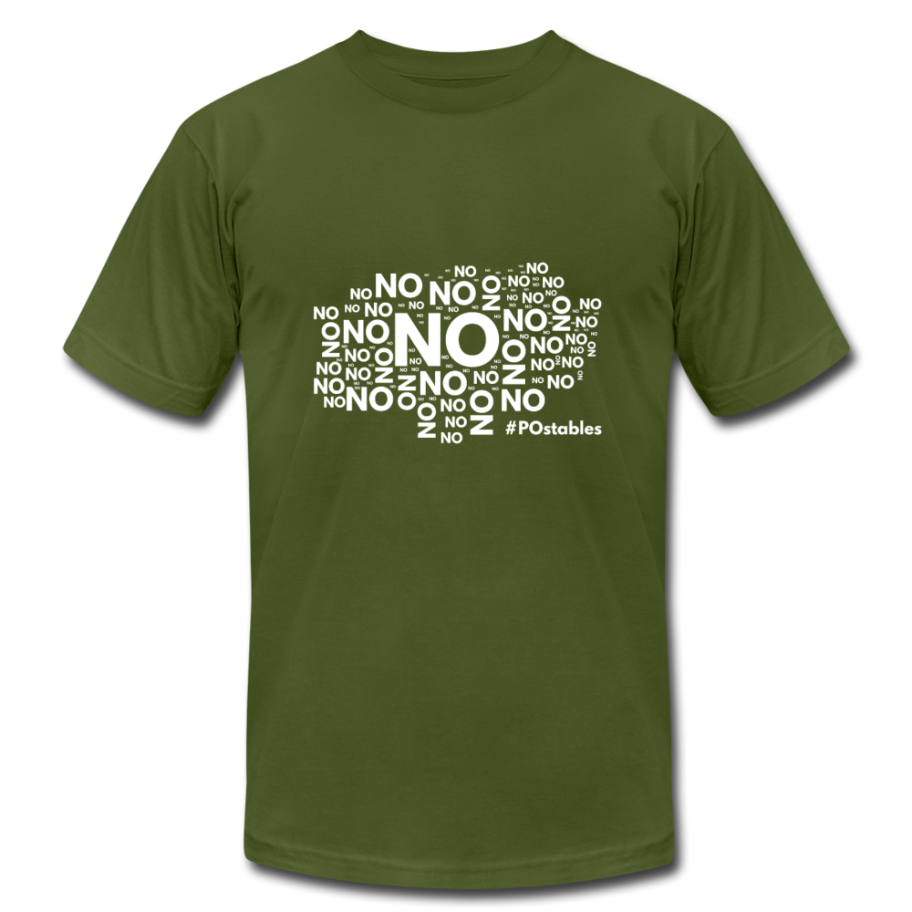 No No NO Unisex Jersey T-Shirt by Bella + Canvas - olive