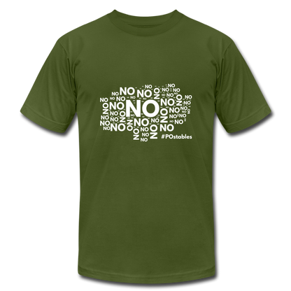 No No NO Unisex Jersey T-Shirt by Bella + Canvas - olive