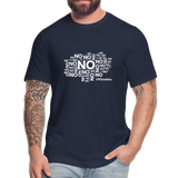 No No NO Unisex Jersey T-Shirt by Bella + Canvas - navy
