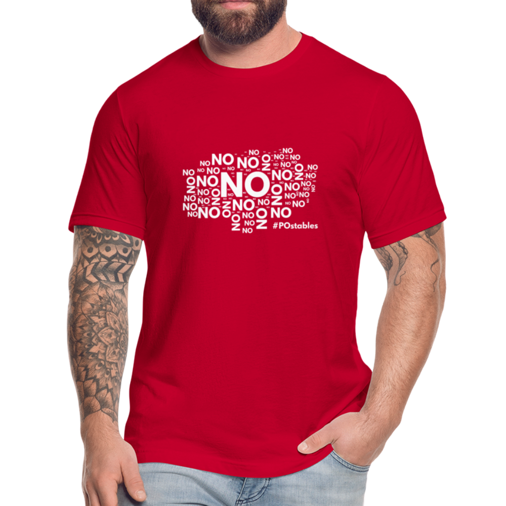 No No NO Unisex Jersey T-Shirt by Bella + Canvas - red