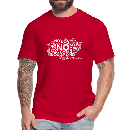 No No NO Unisex Jersey T-Shirt by Bella + Canvas - red