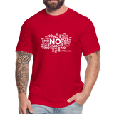 No No NO Unisex Jersey T-Shirt by Bella + Canvas - red