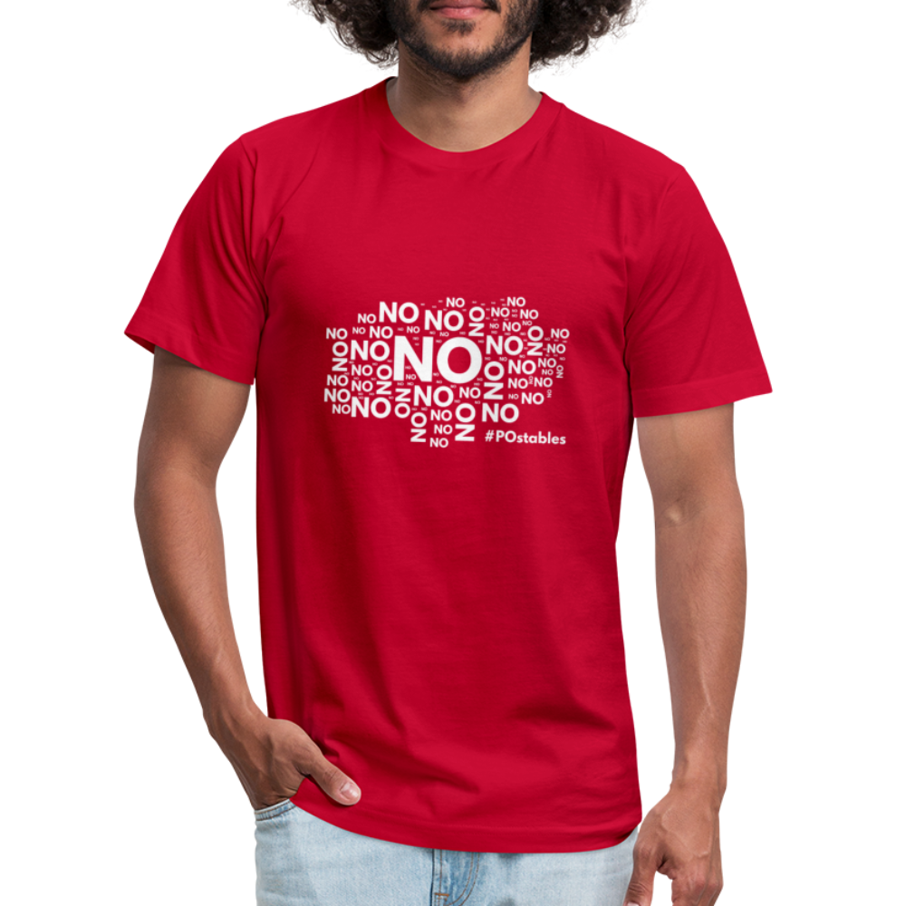 No No NO Unisex Jersey T-Shirt by Bella + Canvas - red