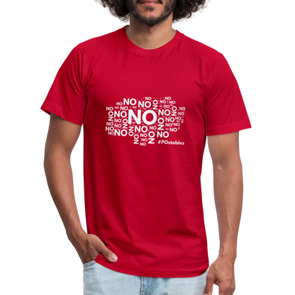 No No NO Unisex Jersey T-Shirt by Bella + Canvas - red